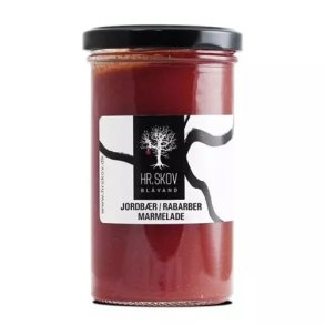 Hr. Skov - Jordbr og Rabarber marmelade - 290g