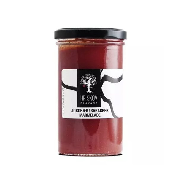 Hr. Skov - Jordbr og Rabarber marmelade - 290g
