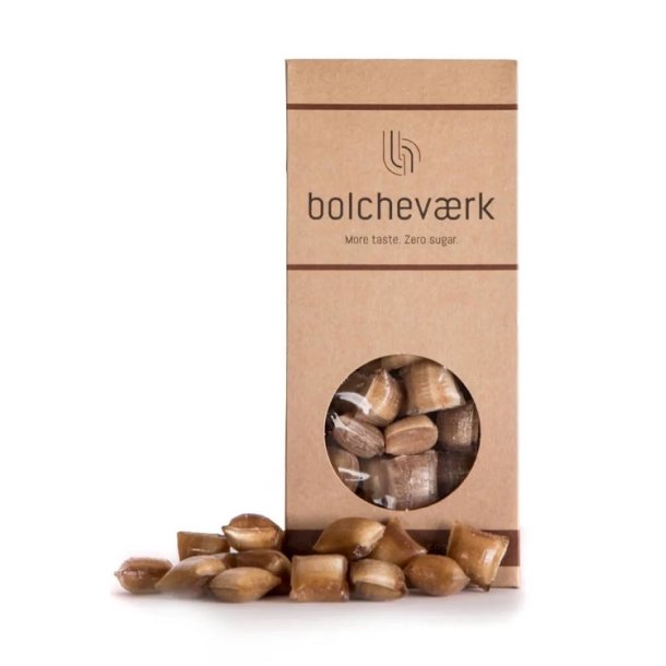 BOLCHEVRK - Fldekaramel &amp; Havsalt  Sukkerfri bolcher 100g. 