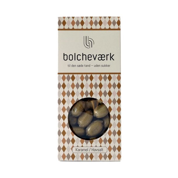 BOLCHEV�RK - Fl�dekaramel &amp; Havsalt � Sukkerfri bolcher 100g. 