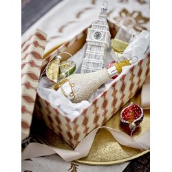 Bloomingville - Grisja julepynt - champagneflaske, Guld, Glas