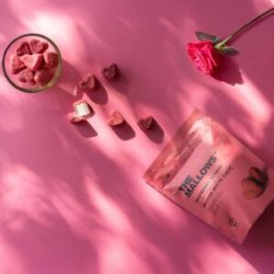 Mallow Hearts - Raspberry &amp; white chocolate 90g.