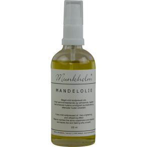 Munkholm mandelolie i glasflaske med pumpe 100ml