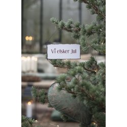 Ib Laursen Metalskilt Vi elsker jul  7x15 cm 