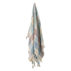 Bloomingville Mille Plaid, Grn, Genanvendt Bomuld160 x 130 cm