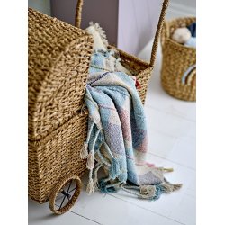 Bloomingville Mille Plaid, Grn, Genanvendt Bomuld160 x 130 cm