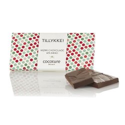 Tillykke kurv med kaffe og chokolade