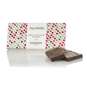 Cocoture m�rk chokolade 60% - TILLYKKE, 55-60 g