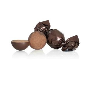 Cocoture -Mrkebrun fyldt chokoladekugle - mrk chokolade m/mint -  1 stk -  13g
