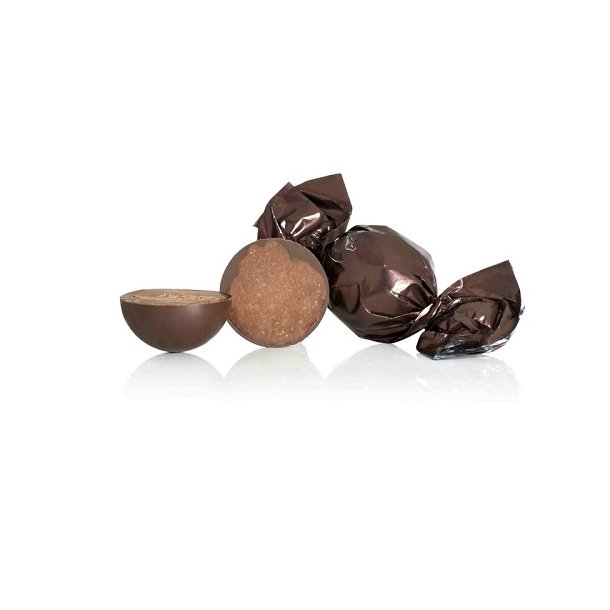 Cocoture -Mrkebrun fyldt Cocoture chokoladekugle - mrk chokolade m/mint -  1 stk