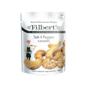 Filbert 40 G Salt & Pepper Cashews - Pocket Snack