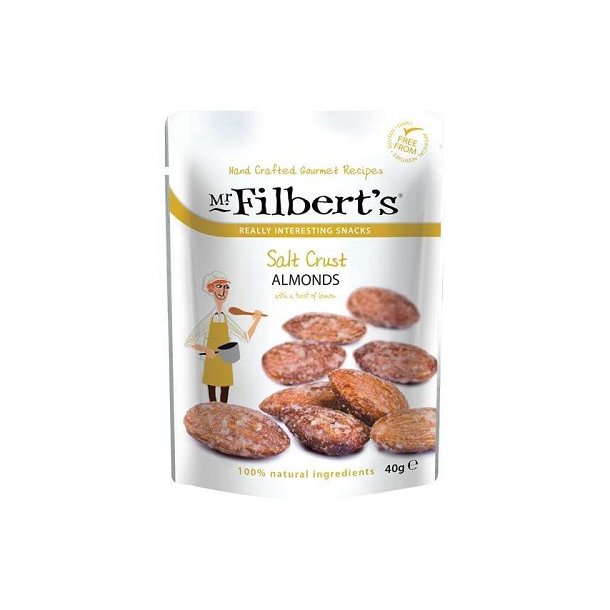  Filbert 40 G Salt Crust Almonds - Pocket Snack