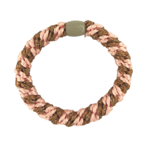 By Str hrelastik  Multi Peach & Brown Glitter