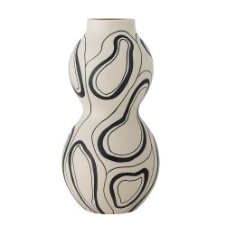 Bloomingville Nicola Vase, Sort, Stentj - 34 cm