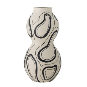 Bloomingville Nicola Vase, Sort, Stentj - 34 cm