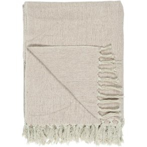 Ib Laursen - plaid creme/malva - 130 x 160 cm