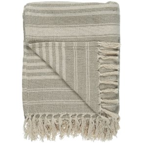 Ib Laursen - Plaid sand/creme stribemnster p tvrs