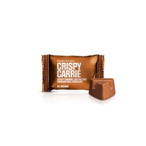 Simply Chocolate - Crispy Carrie knasende karamel, havsalt og lkker mlkechokolade - 1 stk. 10g