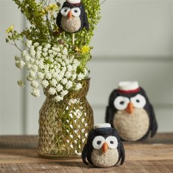 Speedtsberg Studenter ugle - uld - 7 x 7 cm rd/bl - 1 stk