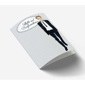 Mouse & Pen - Tillykke med konfirmationen/dreng -  lille  A7 Kort