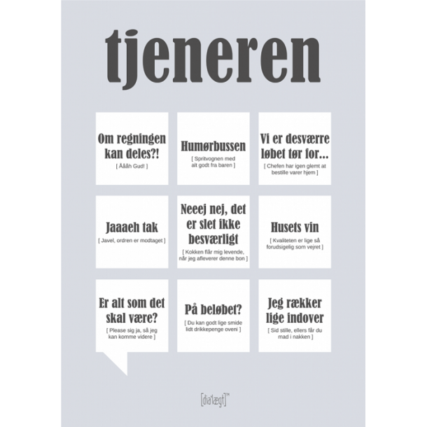 Tjeneren - postkort A5