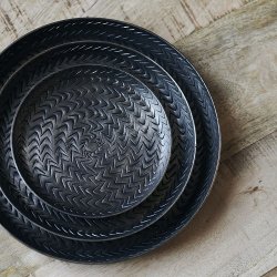 House Doctor Bakke, Rattan, Brstet Sort Finish - 20 cm