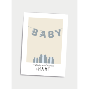 Baby - vi glder os til at mde HAM- postkort A5